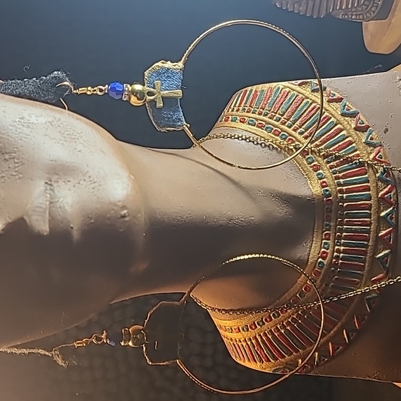 5 large hoops denim ankhs charms charms - Picture 3 of 7